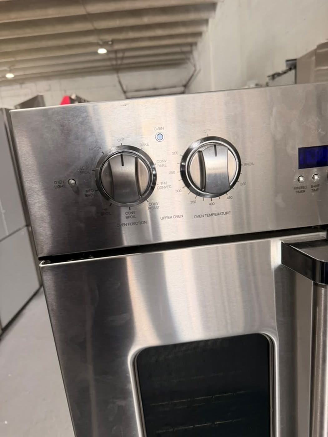 Actual viking 30-inch double wall oven photographed in Oakland Park — actual unit · control detail
