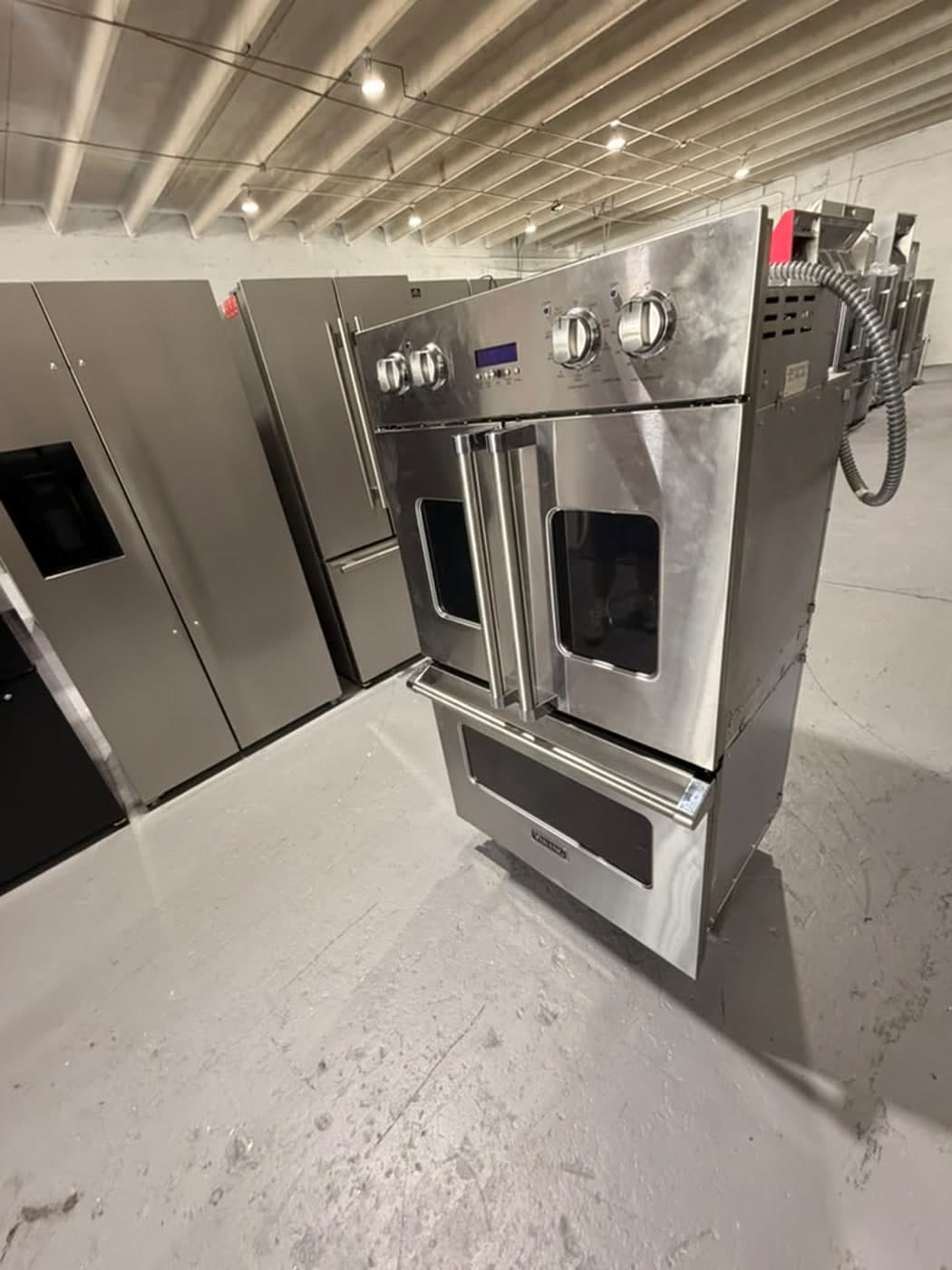Actual viking 30-inch double wall oven photographed in Oakland Park — actual unit · side angle