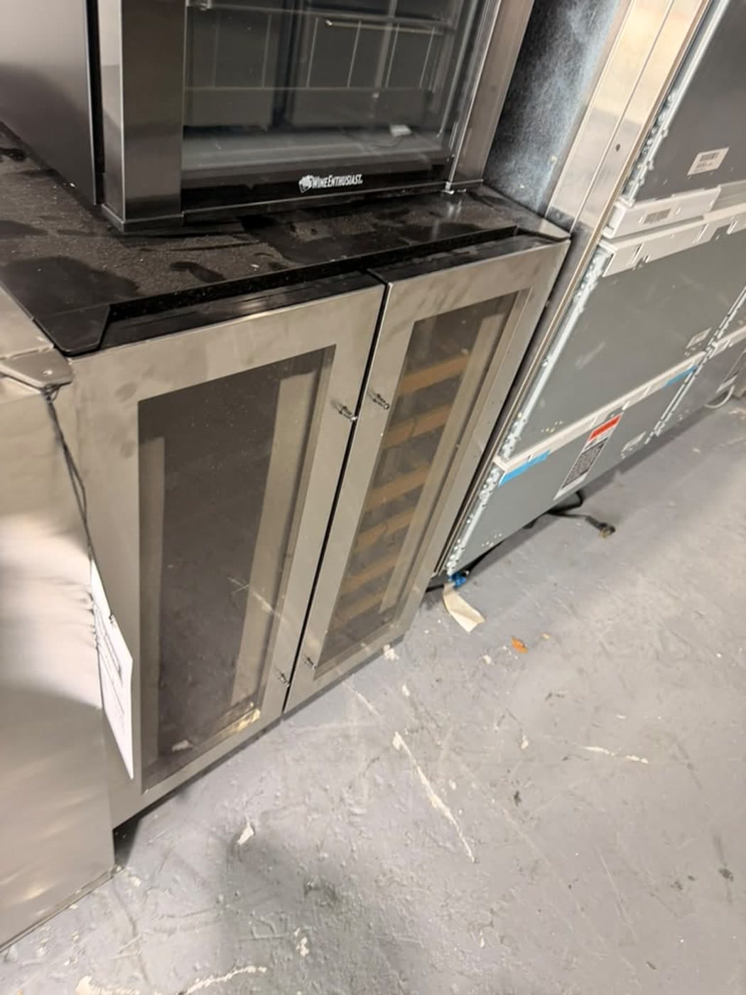 Actual wine enthusiast 24-inch wine & beverage center photographed in Oakland Park — actual unit · alternate closed angle